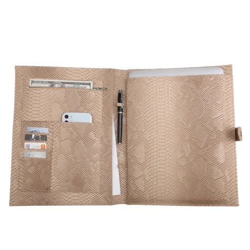 2022 New Big Size File Folder Snake Ostrich Pattern Good Quality University Document File Bag For 13 Inches Laptop - Image 2