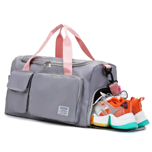 The Durable Unisex Sport Duffel Bag Waterproof Large Capacity Travel Tote Bag With Shoes Compartment Water Resistant Pouch - Image 3