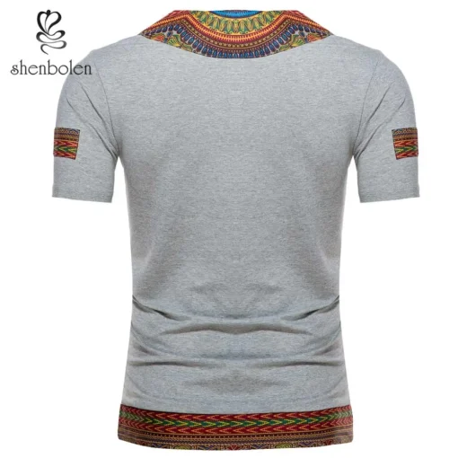 Wholesale Africa Clothing Fashion Dashiki Designs African Print Men Tops 100% Cotton Casual Men T-shirt African Clothes For Men