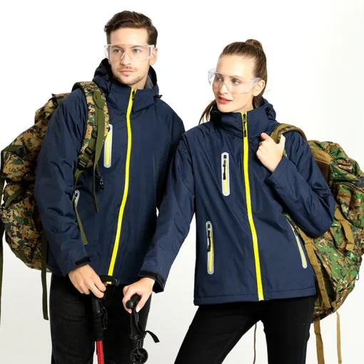 High windproof keep warm men's winter jackets for big/tall men fleece inner winter jackets outdoor sport jackets - Image 4