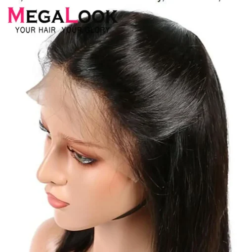 Megalook Discounts 360 Full Lace Cuticle Aligned Straight Wig,Brazilian Hair 100% Virgin Human Hair Wig - Image 6