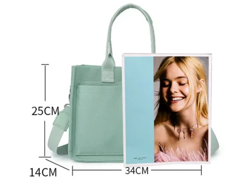 Holiday Women's Canvas Bag Retro Canvas Shoulder Bag Large Capacity Women's Shopping Bag - Image 5