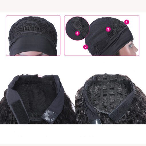 Human Hair Straightening Mechanism Headband Head Cover - Image 2