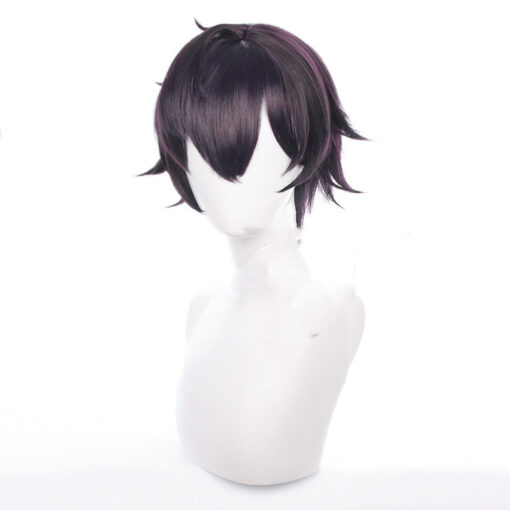 Men's Cosplay Wig Reverse Dark Purple Short Hair