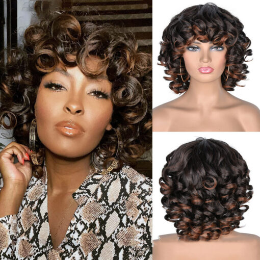 Women's Gradient Roman Volume Full Head Cover Wig - Image 4