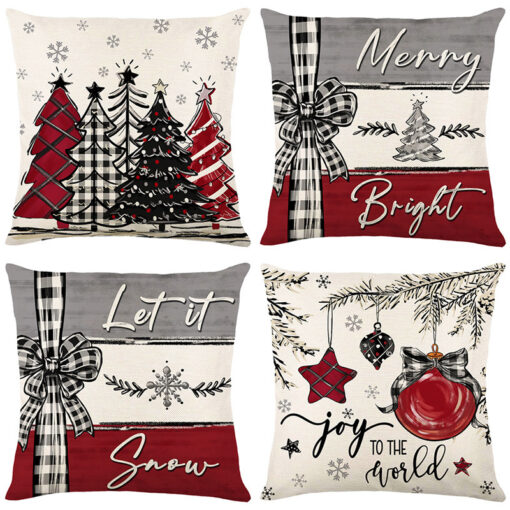 Christmas Cushion Cover Pillowcase Merry Christmas Decor For Home Xmas Ornament Happy NewYear Gift - Image 6