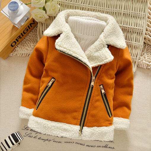 Children's Thickened Fleece Wool Top Lamb Wool Coat - Image 2