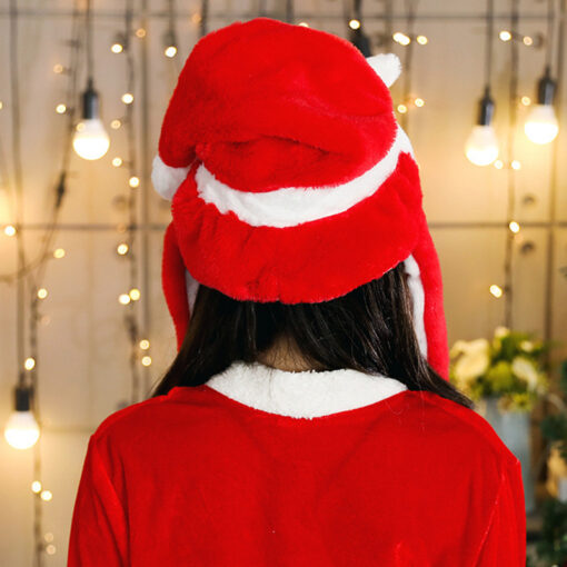 Novel Movable Christmas Hat Winter Cute Santa Claus Snowman Elk Hat - Image 2