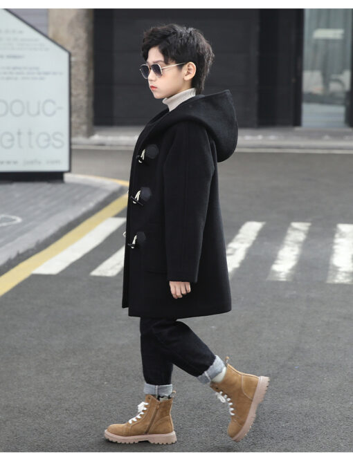 Boy Thickened Woolen Coat - Image 6