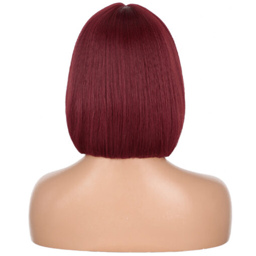 Women's Short Straight Hair Bangs Chemical Fiber Wig Head Cover - Image 5