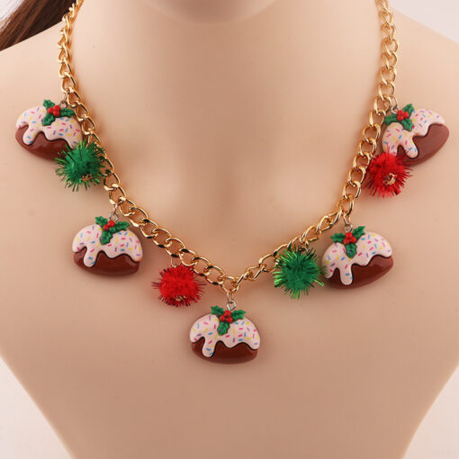 New Christmas Tree Bell Santa Claus Necklace Creative Personalized Pendant Clavicle Chain Women's Jewelry - Image 5