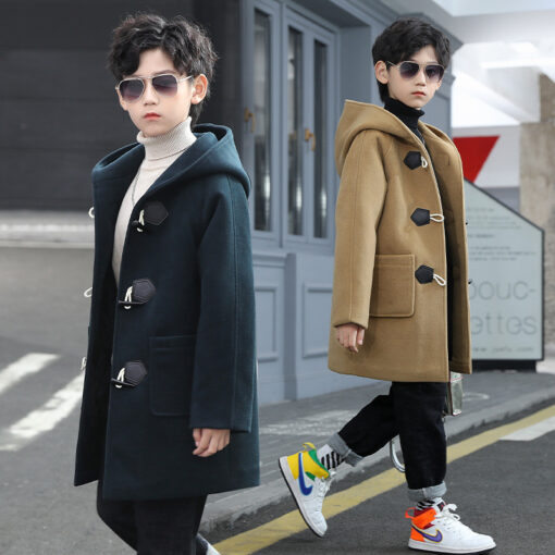 Boy Thickened Woolen Coat