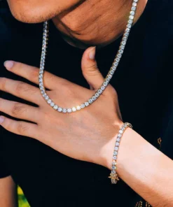 Jewelry 3mm-6mm Men's/Women Bracelet Gold Tennis Chains Necklace Iced Out