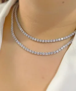 Alternative view of Jewelry 3mm-6mm Men's/Women Bracelet Gold Tennis Chains Necklace Iced Out