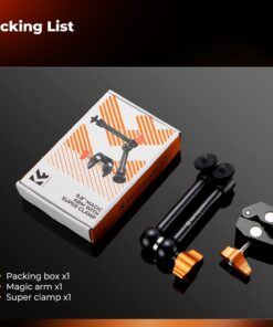 K&F CONCEPT 9.8" Magic Arm Clamp Kit with 1/4" & 3/8" Thread Screw 360° Ball Heads Camera Mount for Monitor, Flash, LED Light, Microphone, Camera Cage, Action Camera, MS32 - Image 2