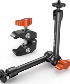 K&F CONCEPT 9.8" Magic Arm Clamp Kit with 1/4" & 3/8" Thread Screw 360° Ball Heads Camera Mount for Monitor, Flash, LED Light, Microphone, Camera Cage, Action Camera, MS32 - Image 4