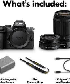 Nikon Z50 II with Two Lenses | Compact mirrorless Stills/Video Camera with Easy Color presets and Wireless Photo Sharing | USA Model