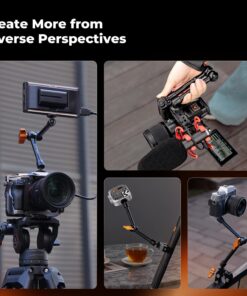 K&F CONCEPT 9.8" Magic Arm Clamp Kit with 1/4" & 3/8" Thread Screw 360° Ball Heads Camera Mount for Monitor, Flash, LED Light, Microphone, Camera Cage, Action Camera, MS32 - Image 8