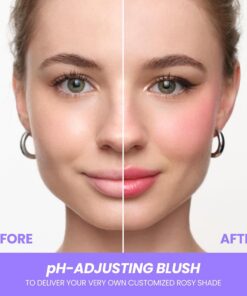 Wonderskin Cream Blush Stick pH-Activated - pHlush Stick, Blush for Cheeks pH-activated blush stick that color adapts to your skin for a natural-looking flush on cheeks and lips. - Image 6