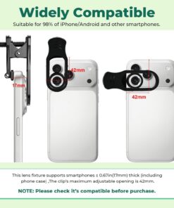22x Phone Telephoto Lens for iPhone and Android HD Telephoto with Cell Phone Lens Attachments & Silicone Eyecup, Compact for Wildlife Birdwatching Concert Hiking Sport - Image 7
