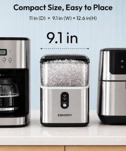 EUHOMY Nugget Ice Maker Countertop, Ready in 7 Mins, 35Lbs/24H Pebble Ice Maker Machine, Self-Cleaning - Image 6