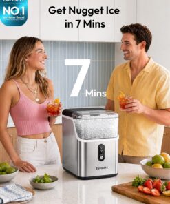 EUHOMY Nugget Ice Maker Countertop, Ready in 7 Mins, 35Lbs/24H Pebble Ice Maker Machine, Self-Cleaning - Image 5